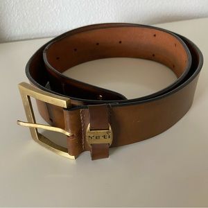 YETI mens genuine buffalo leather and solid brass buckle belt size 36
